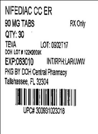 Image Of 90 mg Blister (Nifediac Er 90mg(teva))